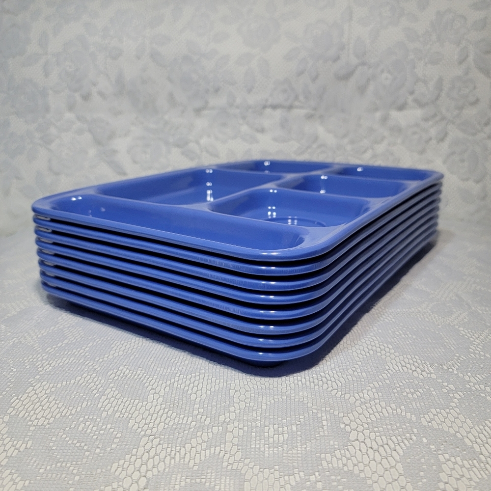 Set of 8 Melamine Ware 6-Compartment Cafeteria TV Trays | Ever Unison PY-36×25cm - Picture 7 of 17